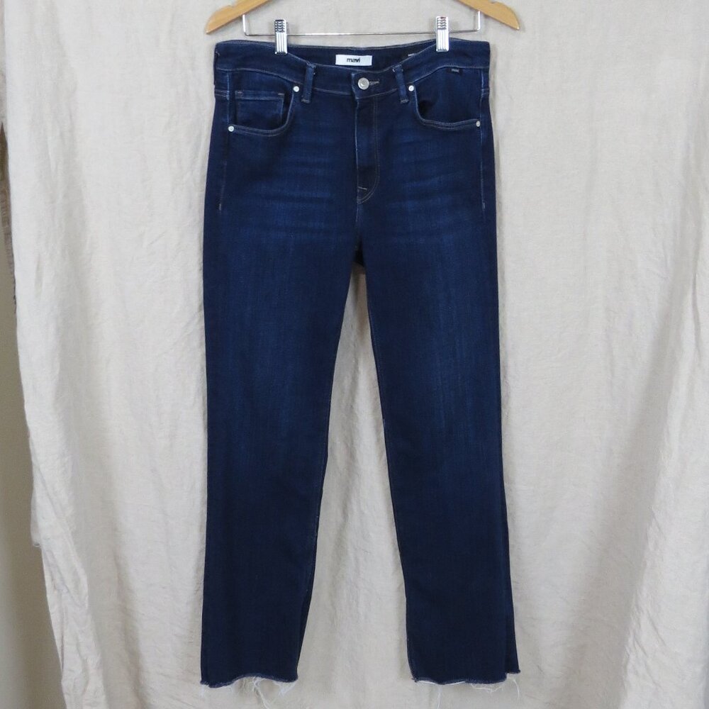 MAVI Maria Slit Hem High Rise Flare Jeans Dark Wash SIZE 32/29